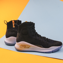 Мужские кроссовки Under Armour Curry 4 / black, white, gold