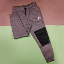 Штаны Air Jordan Jumpman Hybrid Fleece Pant, Carbon Heather/Black/White
