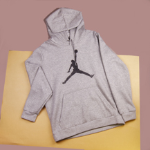 Толстовка Air Jordan Flight Fleece Jumpman Air Pullover / grey heather, black