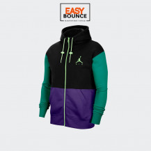 Толстовка Air Jordan Jumpman Air Fleece Full-Zip / black, court purple, barely volt