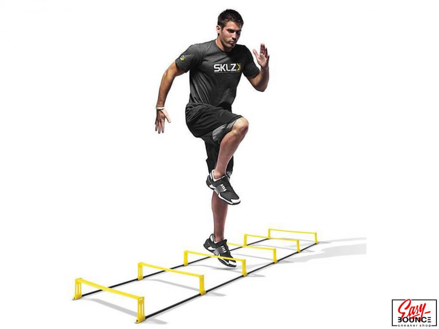 Ловкости координация движения. Скоростные барьеры SKLZ 6x Hurdles. Дорожка координационная SKLZ quick Ladder SAQ-sl01-02. Тренажер для прыжков. Прыжки через препятствия.