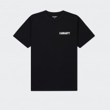 Футболка Carhartt WIP S/S College Script T-Shirt BLACK / WHITE