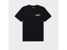 Футболка Carhartt WIP S/S College Script T-Shirt BLACK / WHITE