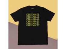 Футболка Carhartt WIP S/S Fading Script T-Shirt BLACK / LIME