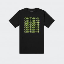 Футболка Carhartt WIP S/S Fading Script T-Shirt BLACK / LIME