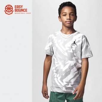 Детская футболка Jordan Big Kids' Essentials Printed T-Shirt / grey, white