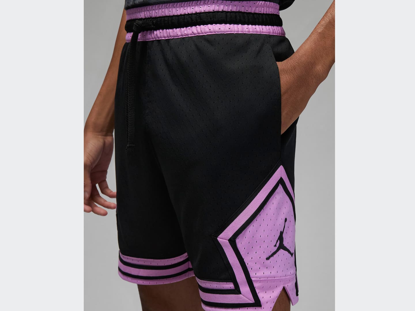 Шорты Jordan Sport Dri-FIT Diamond Shorts / black, rush fuchsia DX1487-011