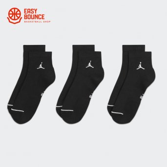 Носки Jordan Mens Jumpman 3-Pack Ankle Socks / black, white