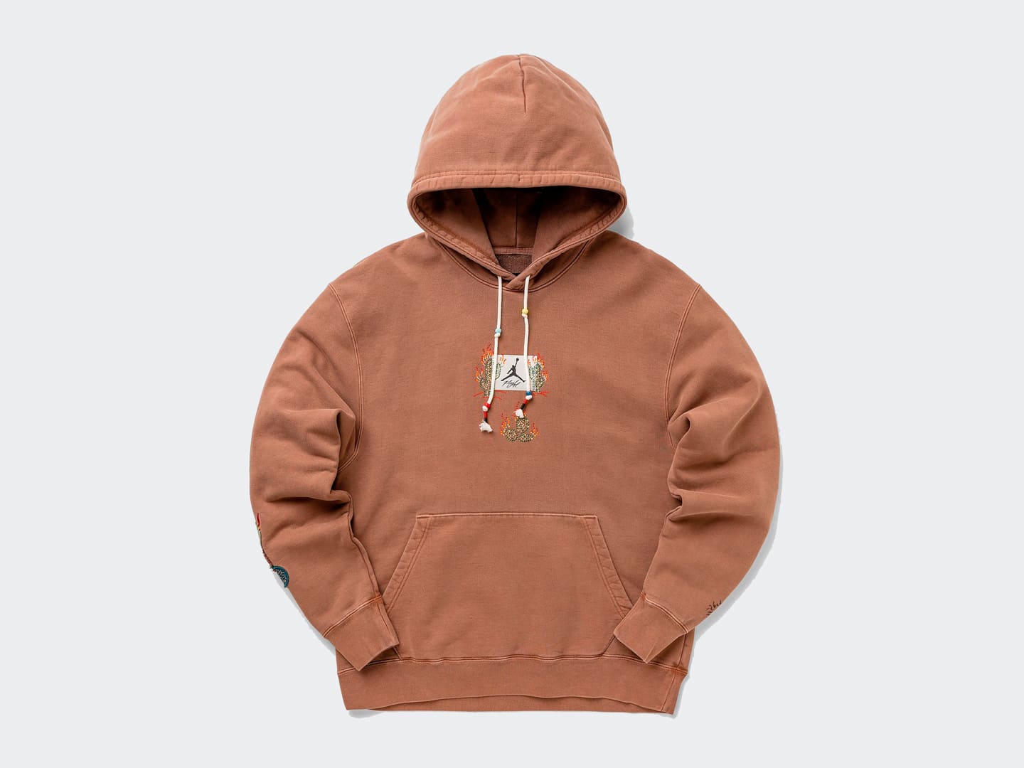travis scott x jordan flight graphic hoodie archaeo brown