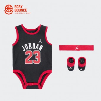 Набор Air Jordan 3-Piece Mesh Jersey Bodysuit Box Set / black, red