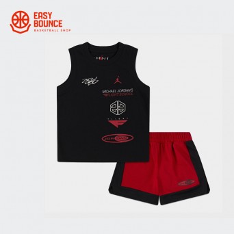 Детский костюм Jordan Brooklyn Mesh Short Set Kids / black, red