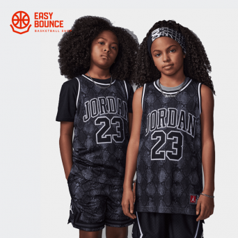 Детская майка Jordan AOP 23 Printed Jersey / iron grey, black