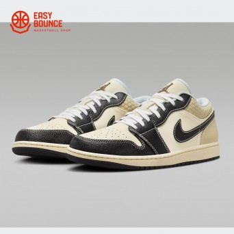 Кроссовки Air Jordan 1 Low SE / coconut milk, muslin, black