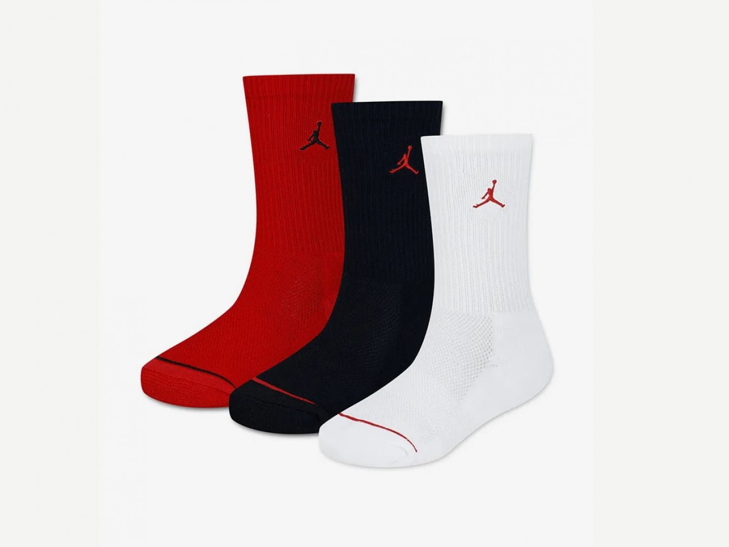Детские носки Air Jordan Everyday Crew Kids Socks 3-Pack / black, red, white