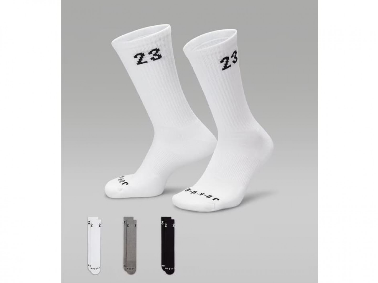Носки Air Jordan Essentials Crew Socks 3-Pack / black, grey, white