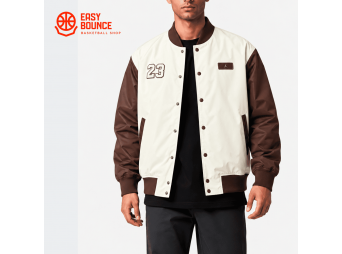 Бомбер Air Jordan Brooklyn Collegiate Varsity Jacket / white, brown