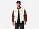 Бомбер Air Jordan Brooklyn Collegiate Varsity Jacket / white, brown