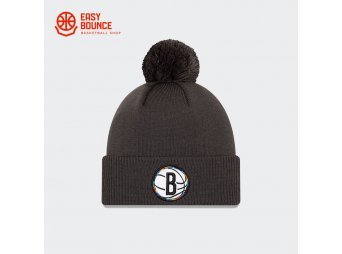 Шапка New Era Brooklyn Nets NBA City Edition Grey Beanie Hat / black