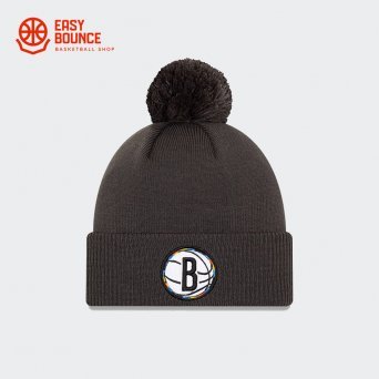 Шапка New Era Brooklyn Nets NBA City Edition Grey Beanie Hat / black