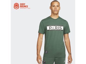 Футболка Air Jordan Paris Saint-Germain Wordmark Short-Sleeve T-Shirt  / noble green