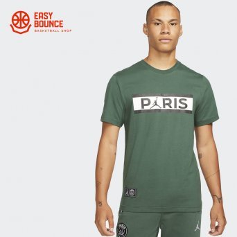 Футболка Air Jordan Paris Saint-Germain Wordmark Short-Sleeve T-Shirt  / noble green