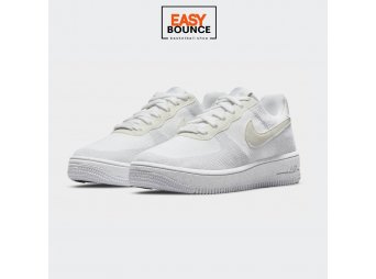 Кроссовки Nike Air Force 1 Crater Flyknit (GS) / white, sail, wolf grey, white