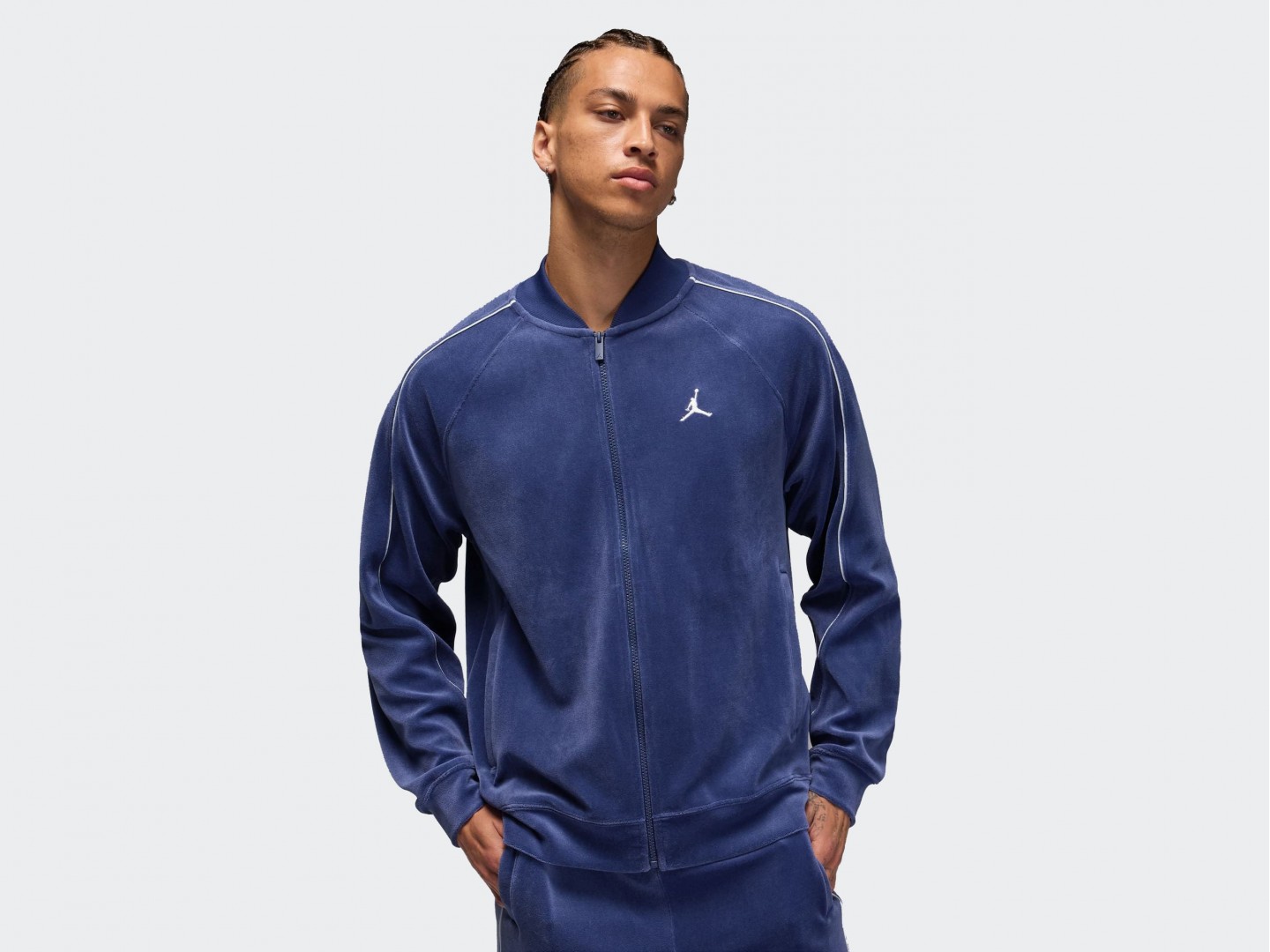 Толстовка Air Jordan Brooklyn Velour Track Jacket / blue