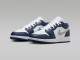 Кроссовки Air Jordan 1 Low grade school / midnight navy, wolf grey