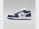 Кроссовки Air Jordan 1 Low grade school / midnight navy, wolf grey