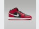 Кроссовки Air Jordan 1 Mid grade school / gym red, black, white