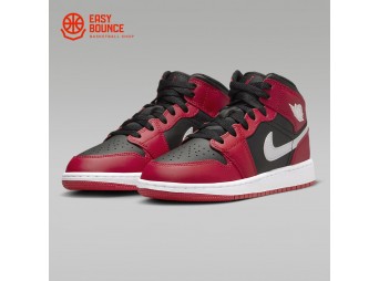 Кроссовки Air Jordan 1 Mid / gym red, black, white